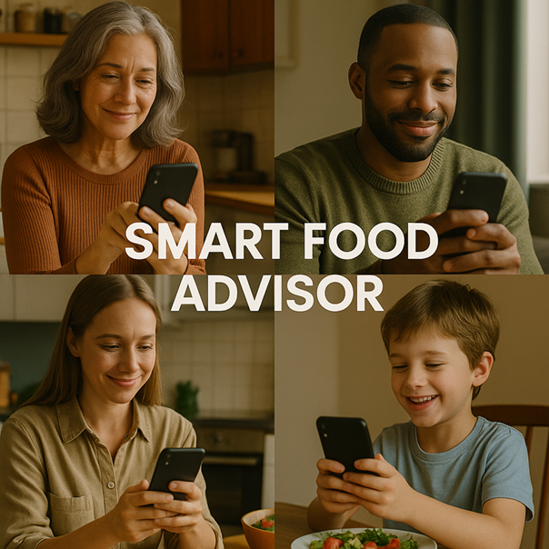SmartFood Advisor tile with slogan